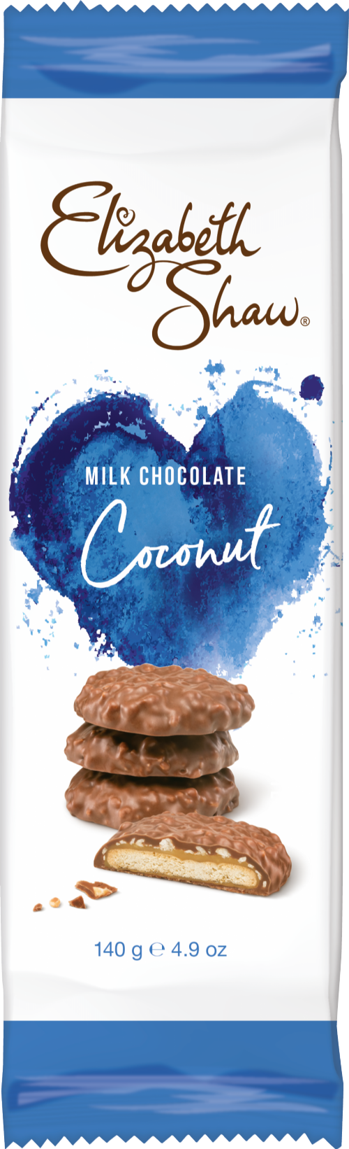 ELIZABETH SHAW Milk Chocolate Coconut Biscuits 140g