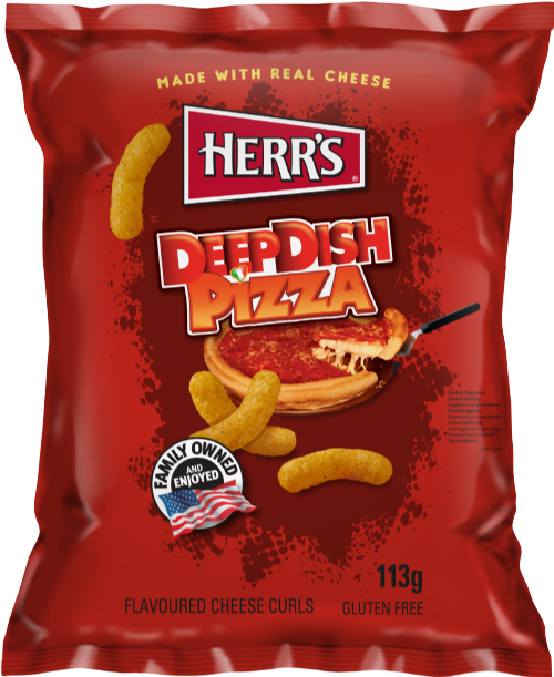 HERR'S Deep Dish Pizza Flavoured Cheese Curls 113g