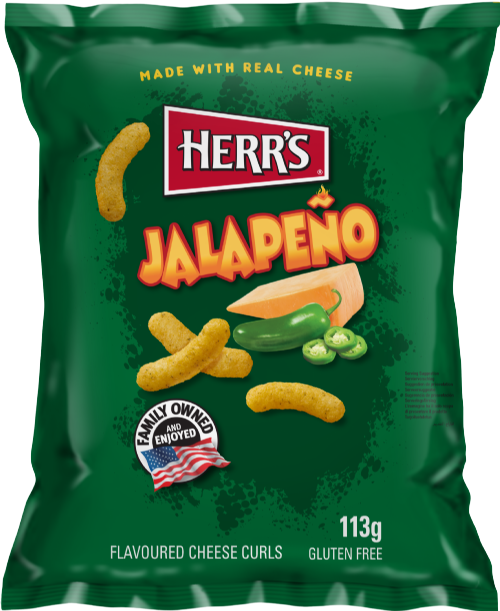 HERR'S Jalapeno Flavoured Cheese Curls 113g