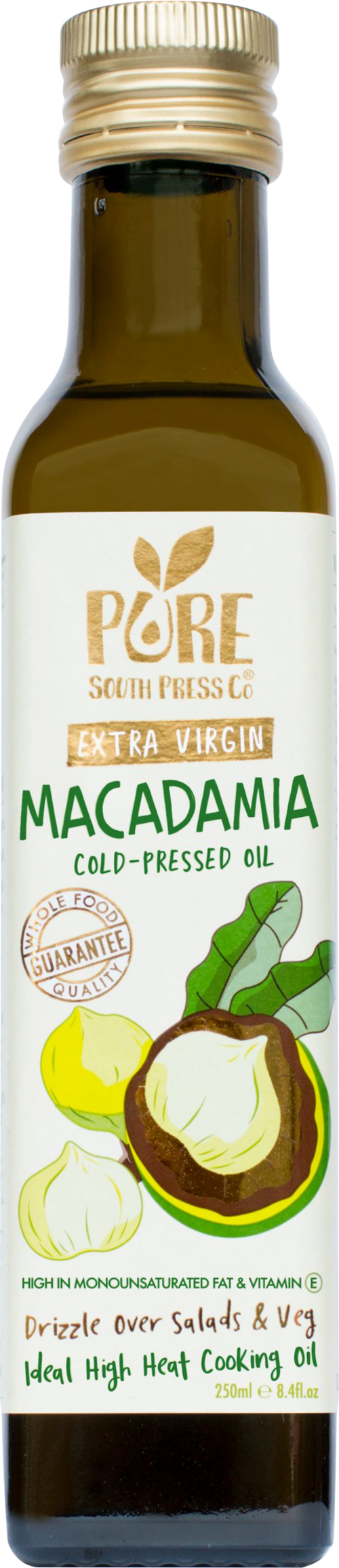 PURE SOUTH PRESS CO. Extra Virgin Macadamia Oil 250ml