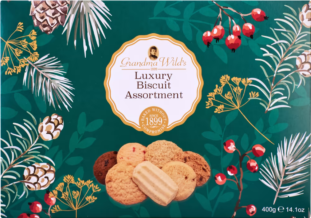 GRANDMA WILD'S Luxury Biscuit Assortment - Winter Box 400g