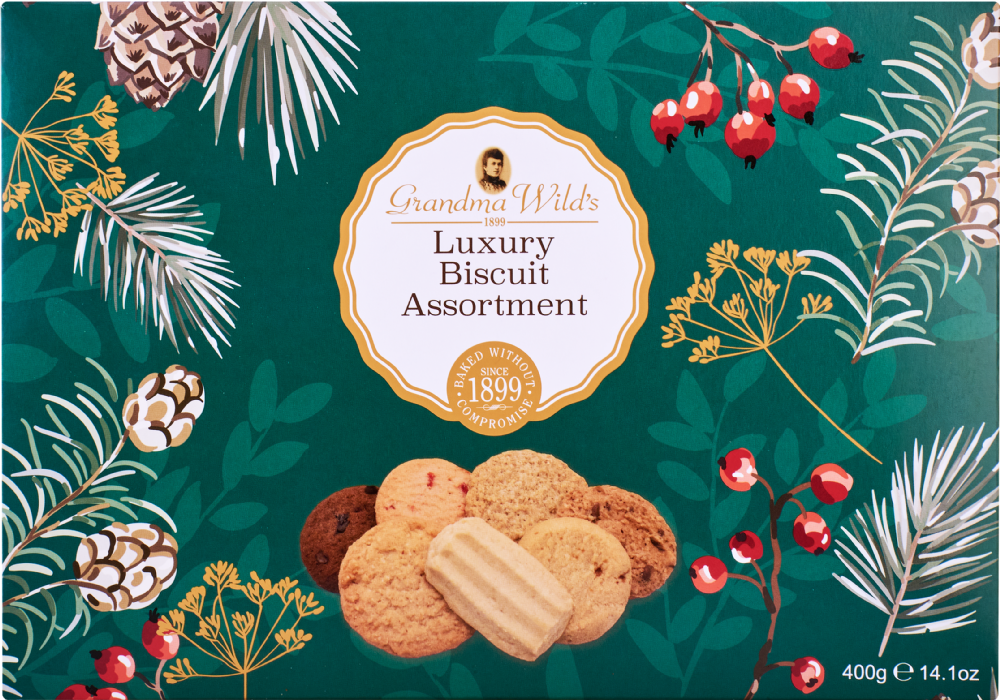 Holleys Fine Foods GRANDMA WILD'S Luxury Biscuit Assortment Winter