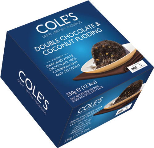 COLE'S Double Chocolate & Coconut Pudding 350g