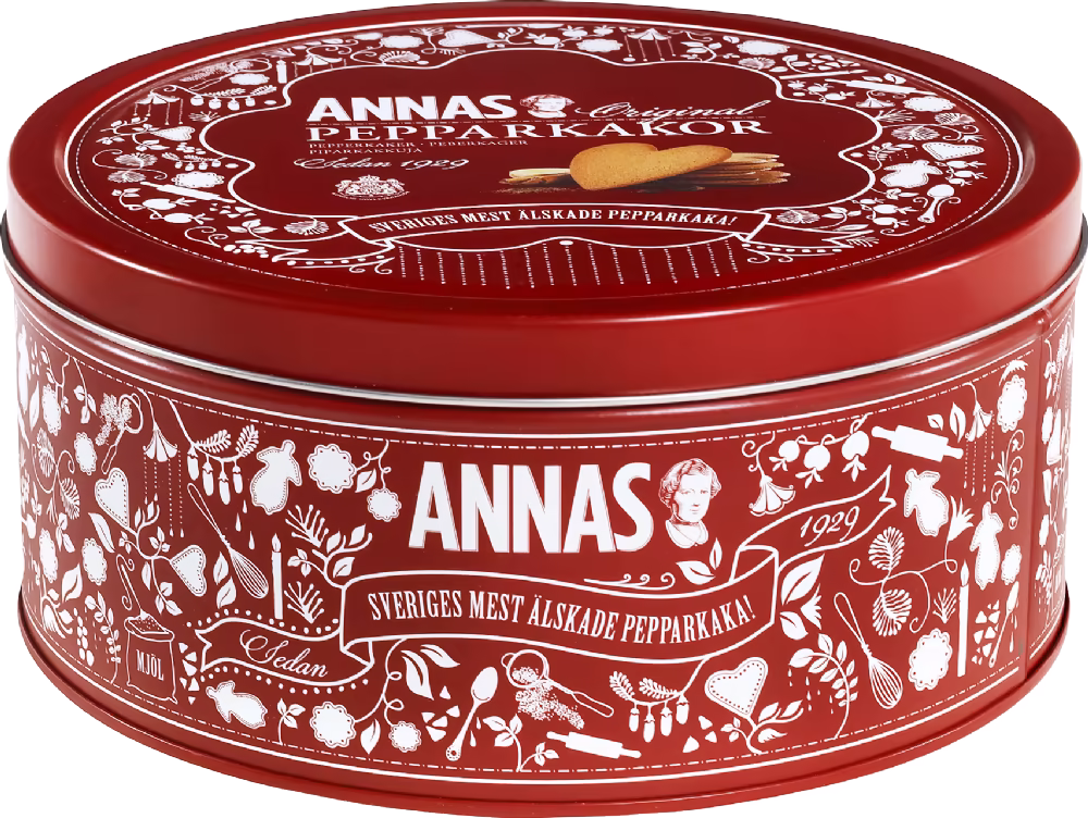 ANNAS Pepparkakor Ginger Thins Hearts - Tin 425g