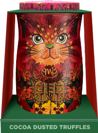 MONTY BOJANGLES Orange Angelical Truffles in Fire Dancer Orange Cat Tin 135g