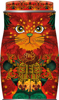 MONTY BOJANGLES Orange Angelical Truffles in Fire Dancer Orange Cat Tin 135g