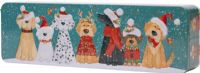 FARMHOUSE BISCUITS Lemon & Orange Biscuits in Embossed Christmas Dog Tin 225g