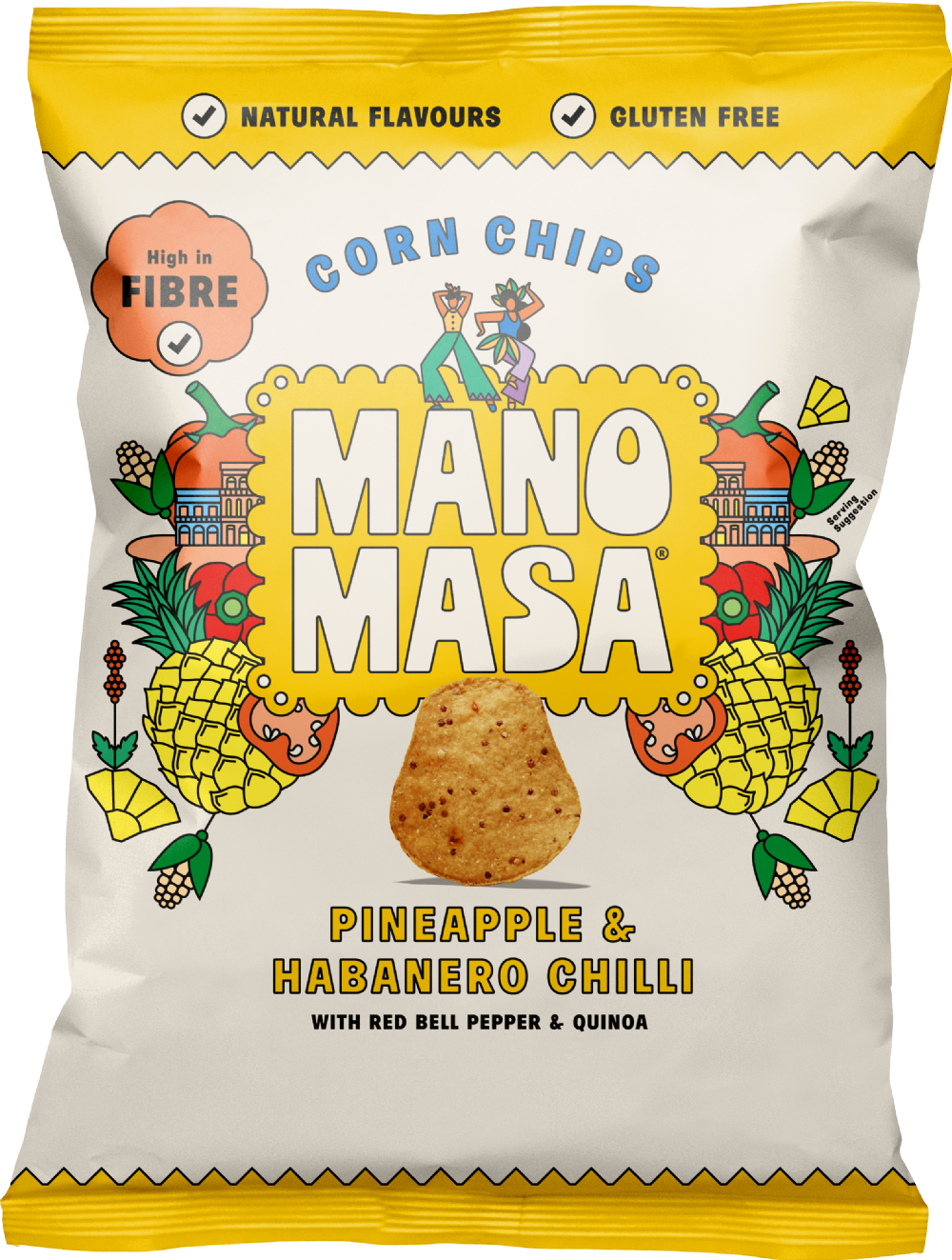 Manomasa Pineapple & Habanero Chilli Corn Chips 140g