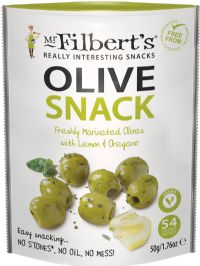 MR FILBERT'S Marinated Green Olives with Lemon & Oregano 50g