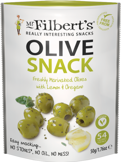 MR FILBERT'S Marinated Green Olives with Lemon & Oregano 50g