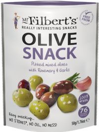 MR FILBERT'S Pitted Mixed Olives with Rosemary & Garlic 50g
