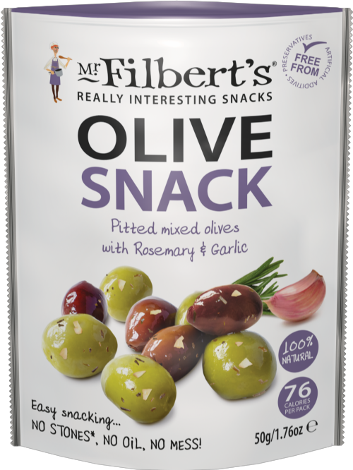 MR FILBERT'S Pitted Mixed Olives with Rosemary & Garlic 50g