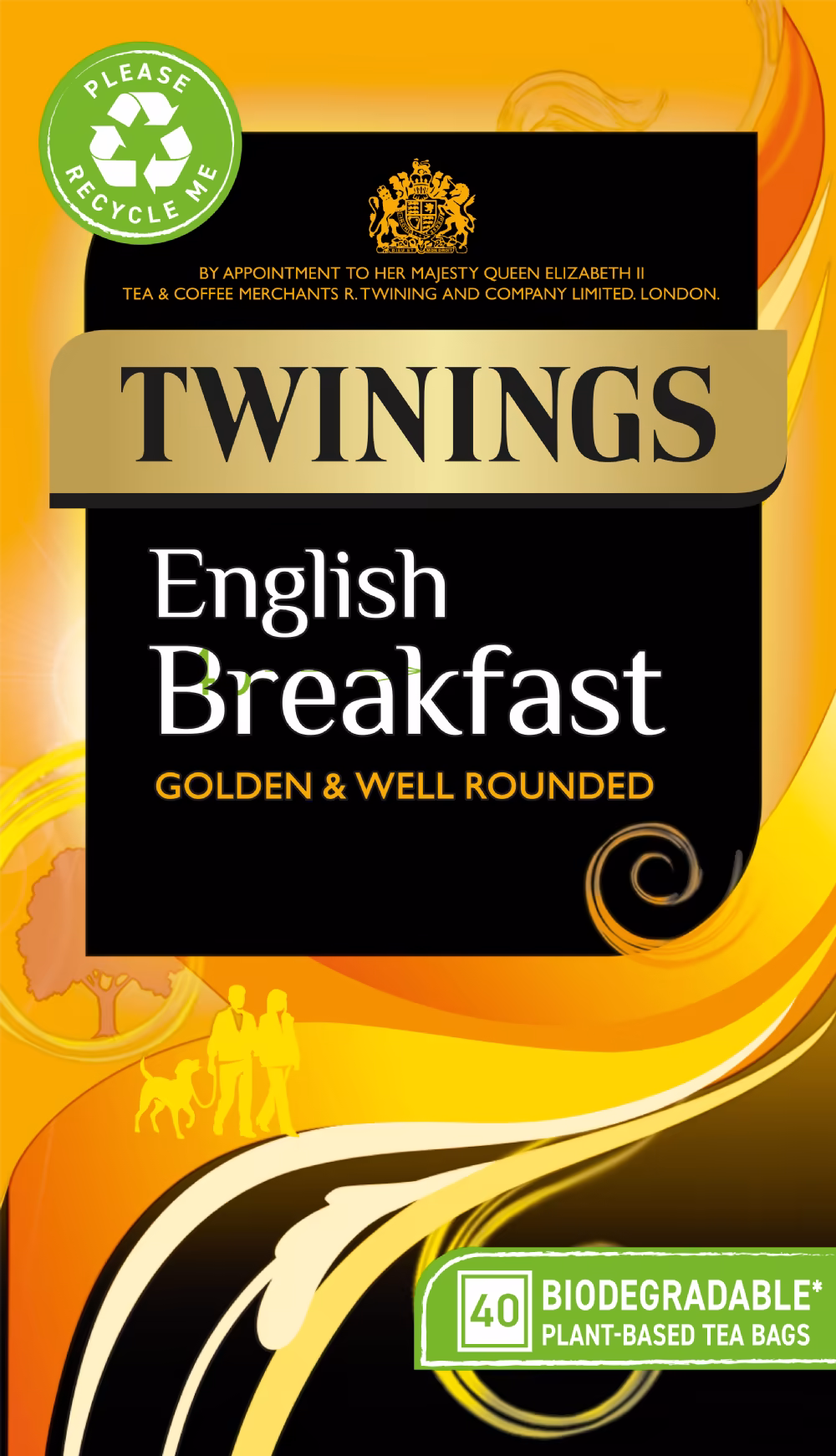 TWININGS 40 English Breakfast Teabags 100g