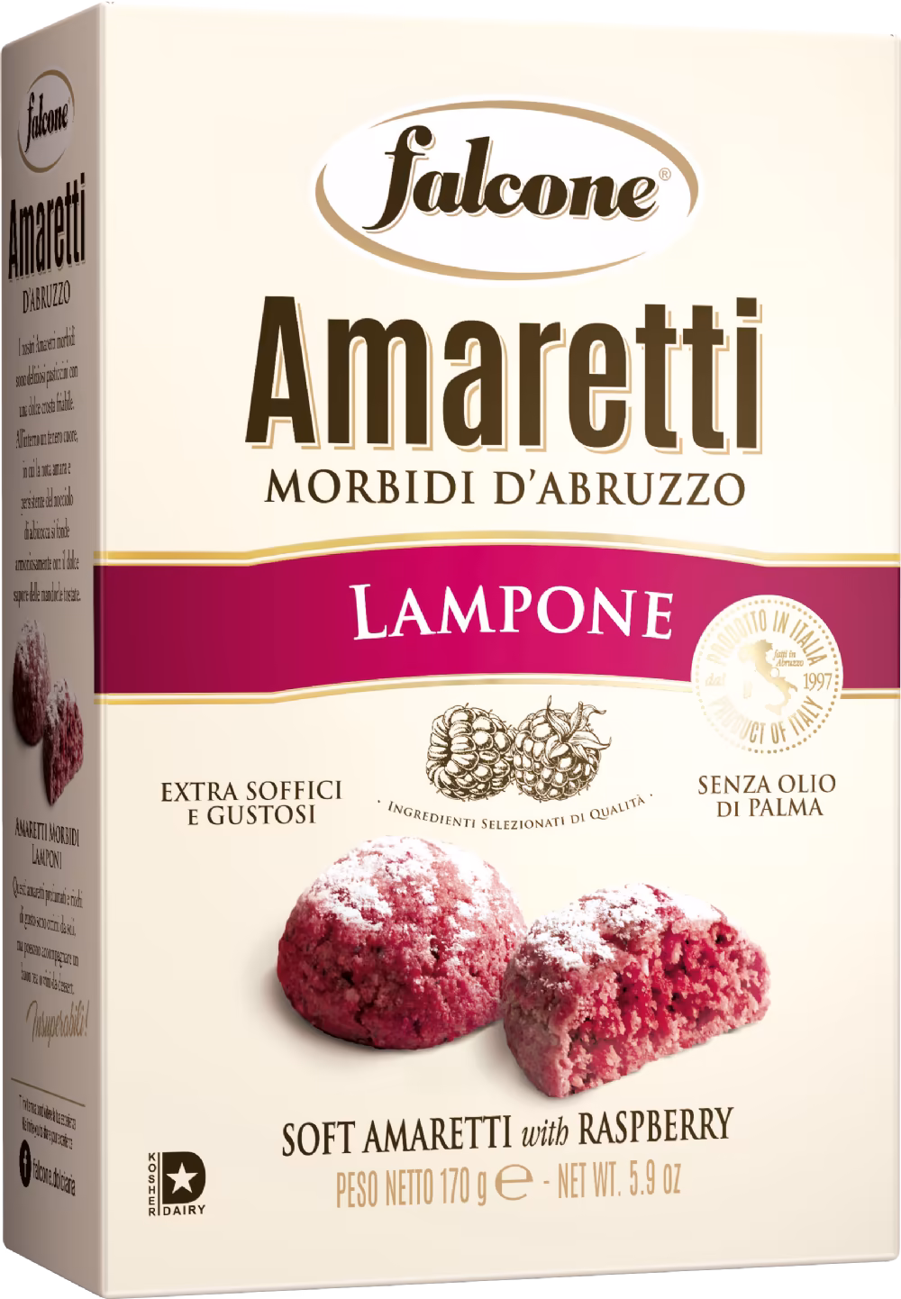 FALCONE Italian Soft Amaretti with Raspberry 170g