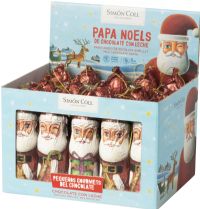 SIMON COLL Milk Chocolate Santa Tree Decorations 25g