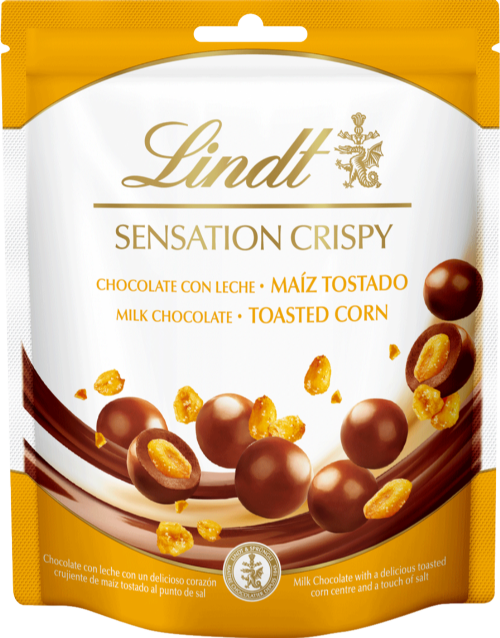 LINDT Crispy Sensation - Milk Choc Toasted Corn 140g