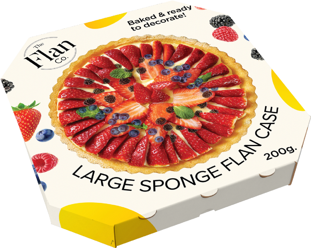 Holleys Fine Foods THE FLAN CO. Large Sponge Flan Case 200g