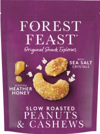 FOREST FEAST Slow Roasted Peanuts & Cashews - Scottish Heather Honey 120g