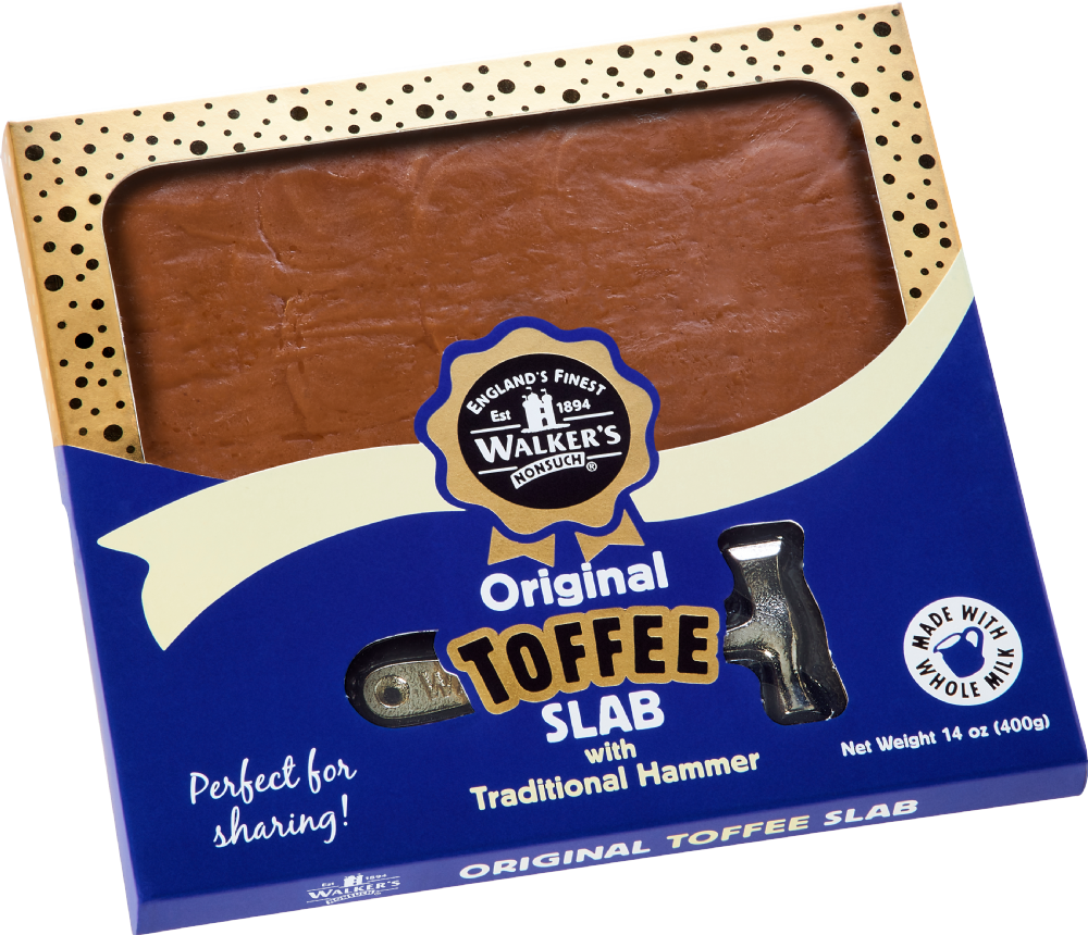 Holleys Fine Foods WALKER'S NONSUCH Original Toffee Slab with Hammer 400g