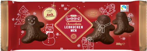 LAMBERTZ Dark Chocolate Lebkuchen Men 200g