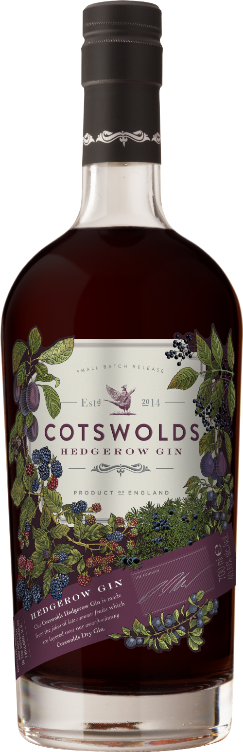 COTSWOLDS DISTILLERY Hedgerow Gin 40.6% ABV 70cl