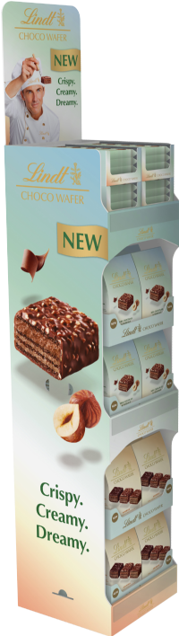 LINDT Choco Wafer Display Stand (Supplied Empty)