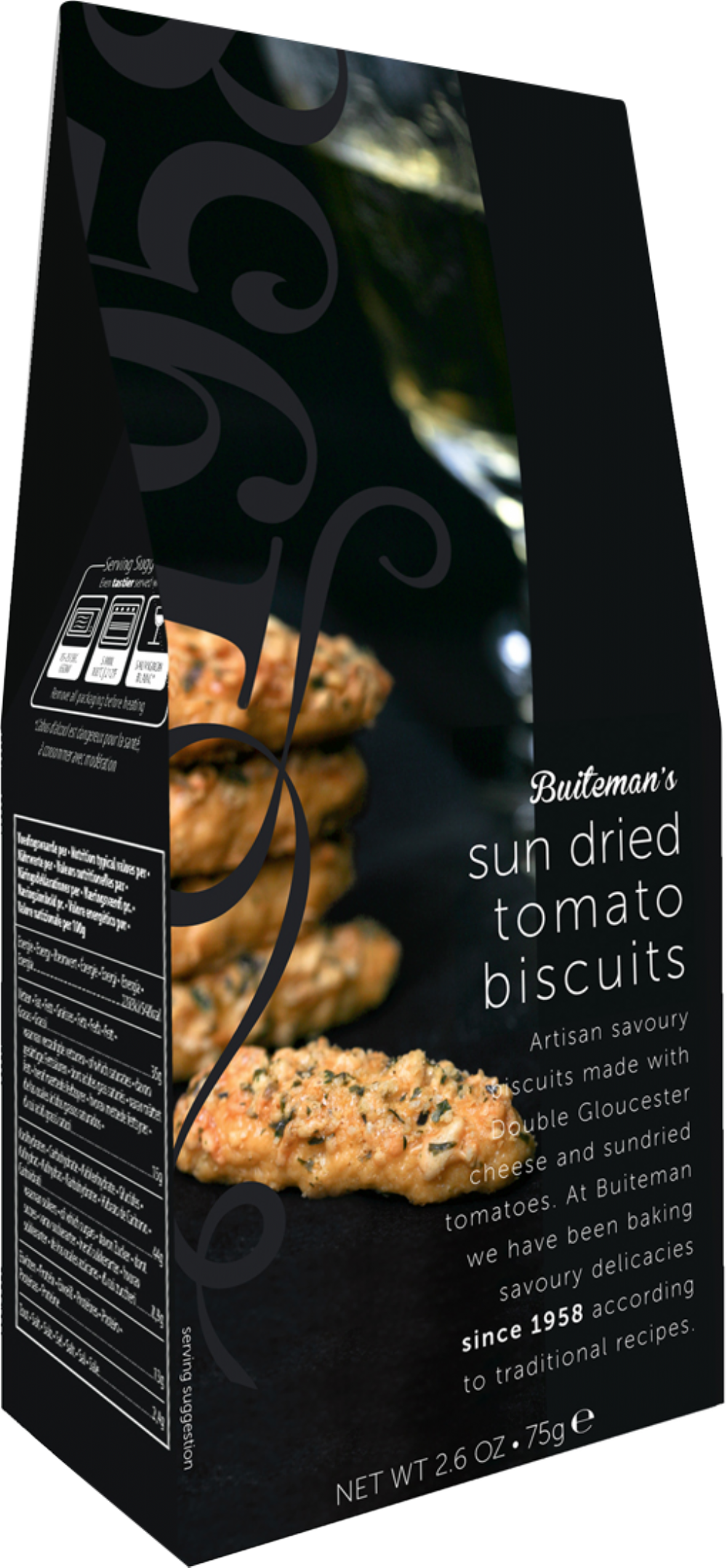 Buiteman Sun Dried Tomato Biscuits 75g