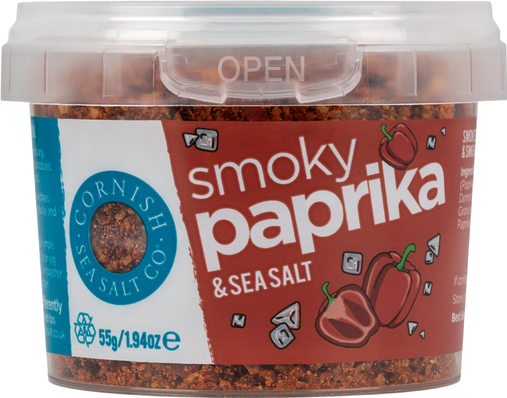 Holleys Fine Foods CORNISH SEA SALT Smoky Paprika Sea Salt 55g