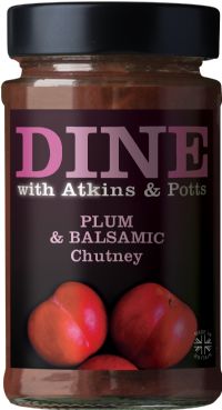 ATKINS & POTTS Plum & Balsamic Chutney 220g