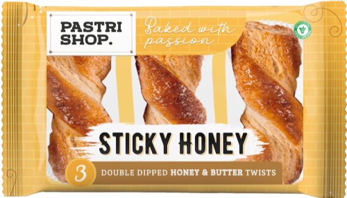 PASTRI SHOP 3 Honey & Butter Twists - Sticky Honey 112.5g