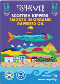 FISH 4 EVER Smoked Kippers in Organic Rapeseed Oil 110g