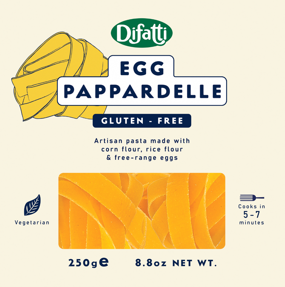 Holleys Fine Foods DIFATTI Gluten Free Egg Pappardelle 250g