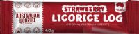 THE GREAT AUSTRALIAN LICORICE COMPANY Strawberry Licorice Log 40g