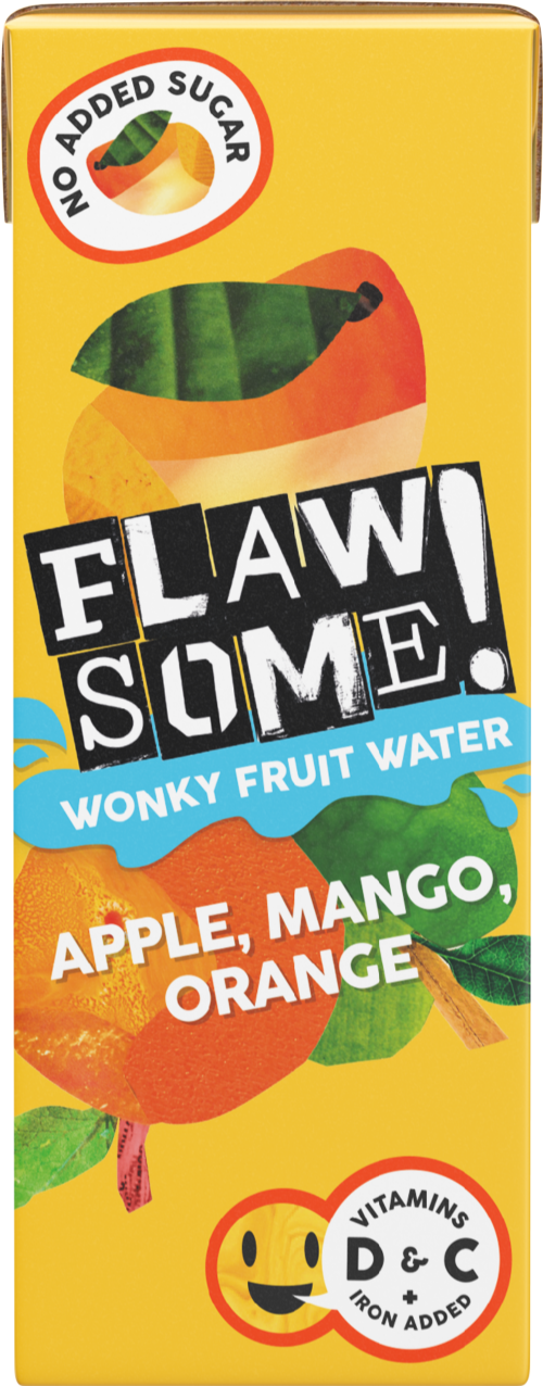 FLAWSOME! Apple, Mango & Orange Wonky Fruit Water 200ml