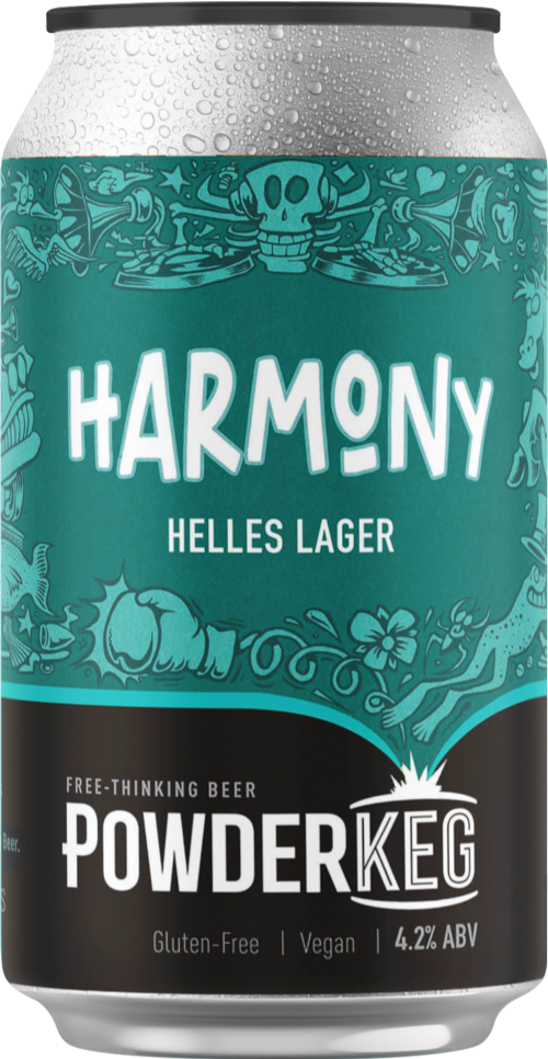 POWDERKEG Harmony Helles Lager 4.2% ABV 330ml