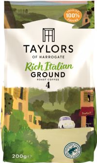 TAYLORS OF HARROGATE Rich Italian Ground Roast Coffee 200g