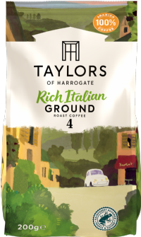 TAYLORS OF HARROGATE Rich Italian Ground Roast Coffee 200g