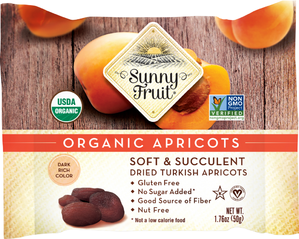 Holleys Fine Foods SUNNY FRUIT Organic Dried Apricots 50g