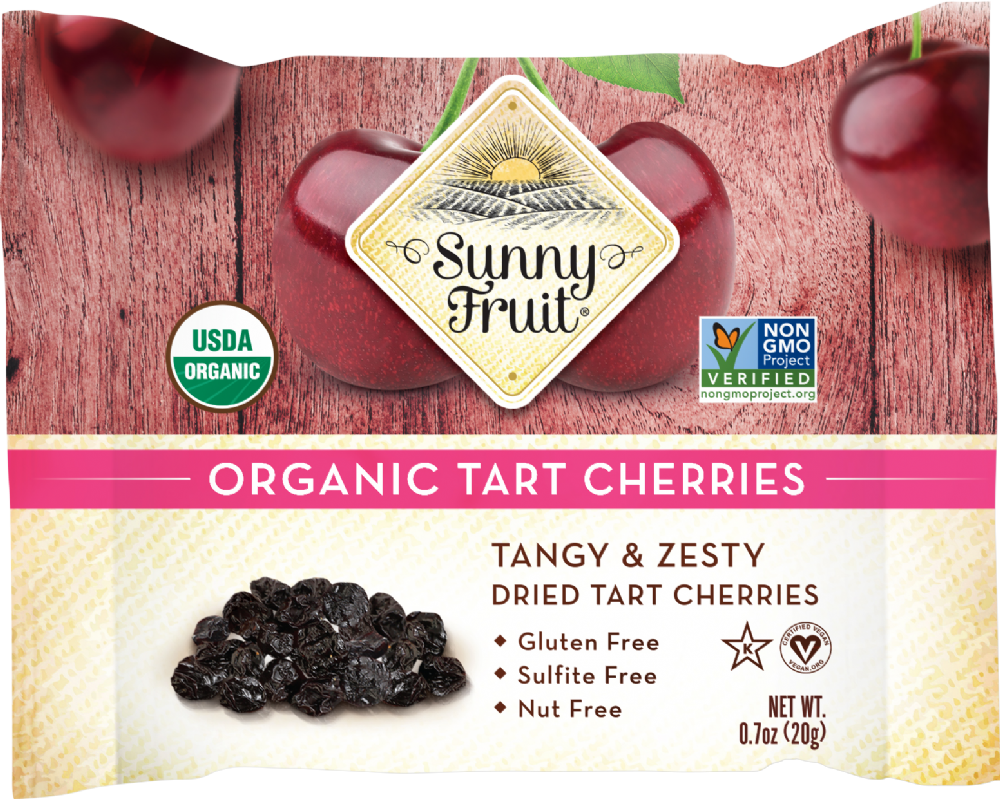Holleys Fine Foods SUNNY FRUIT Organic Dried Tart Cherries 20g