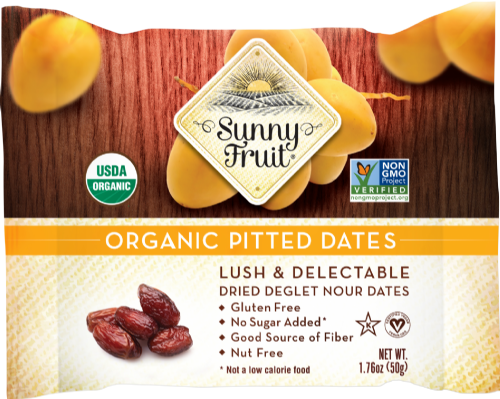SUNNY FRUIT Organic Dried & Pitted Dates 50g