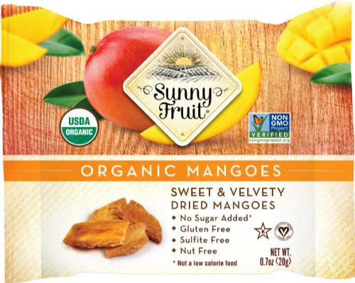 SUNNY FRUIT Organic Dried Mangoes 20g