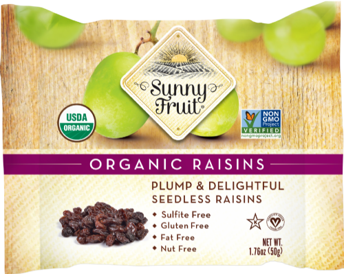 SUNNY FRUIT Organic Seedless Raisins 50g