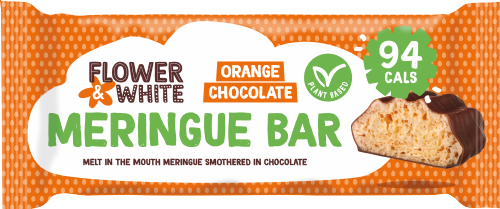 FLOWER & WHITE Vegan Orange Chocolate Meringue Bar 20g