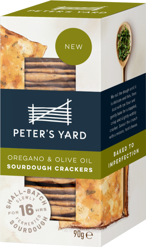 PETER'S YARD Oregano & Olive Oil Sourdough Crackers 90g