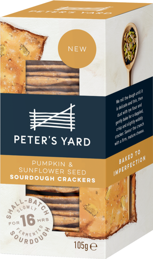 PETER'S YARD Pumpkin & Sunflower Seed Sourdough Crackers 90g
