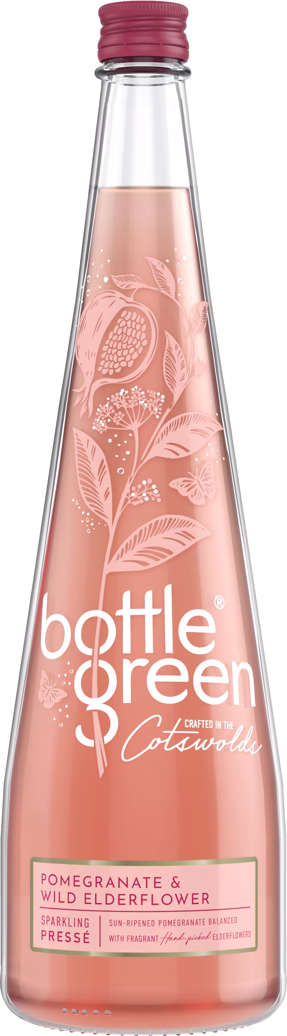BOTTLEGREEN Light Pomegranate & Elderflower Sparkling Pressé 750ml