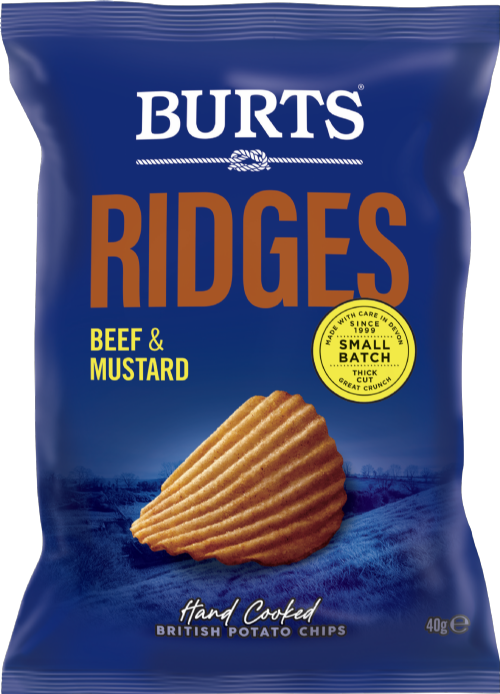 BURTS Potato Chips Ridges - Beef & Mustard 40g