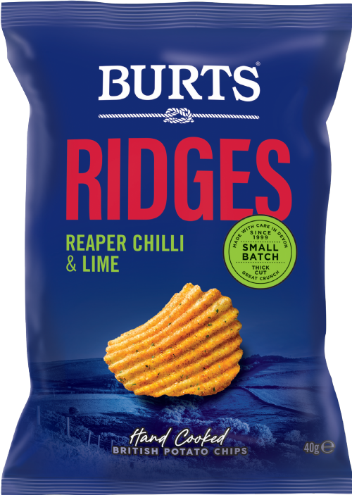 BURTS Potato Chips Ridges - Reaper Chilli & Lime 40g