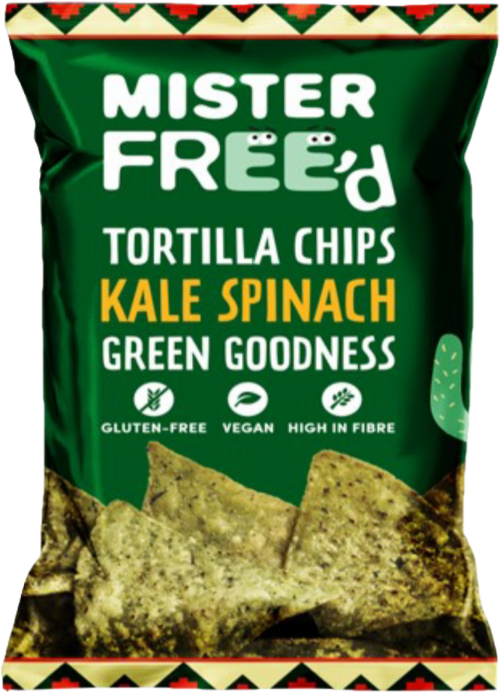 MISTER FREE'D Tortilla Chips - Kale Spinach 135g