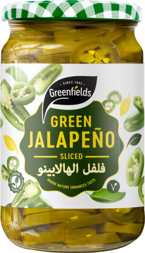 GREENFIELDS Green Jalapenos - Sliced 720g